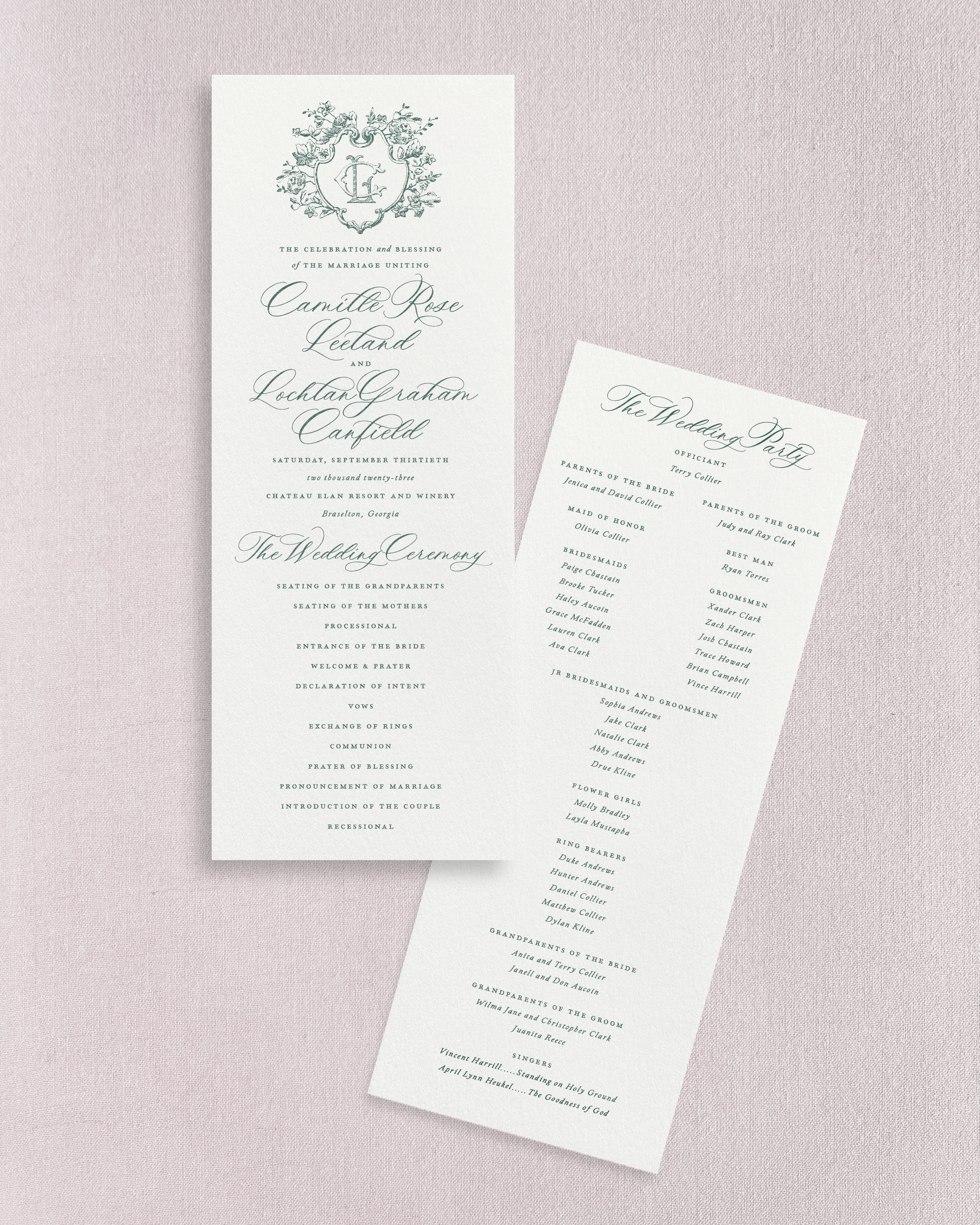 Wedding program paper size | Beachweddingtips.com