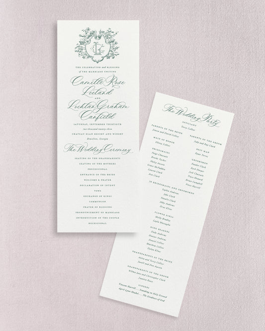Camille Wedding Programs