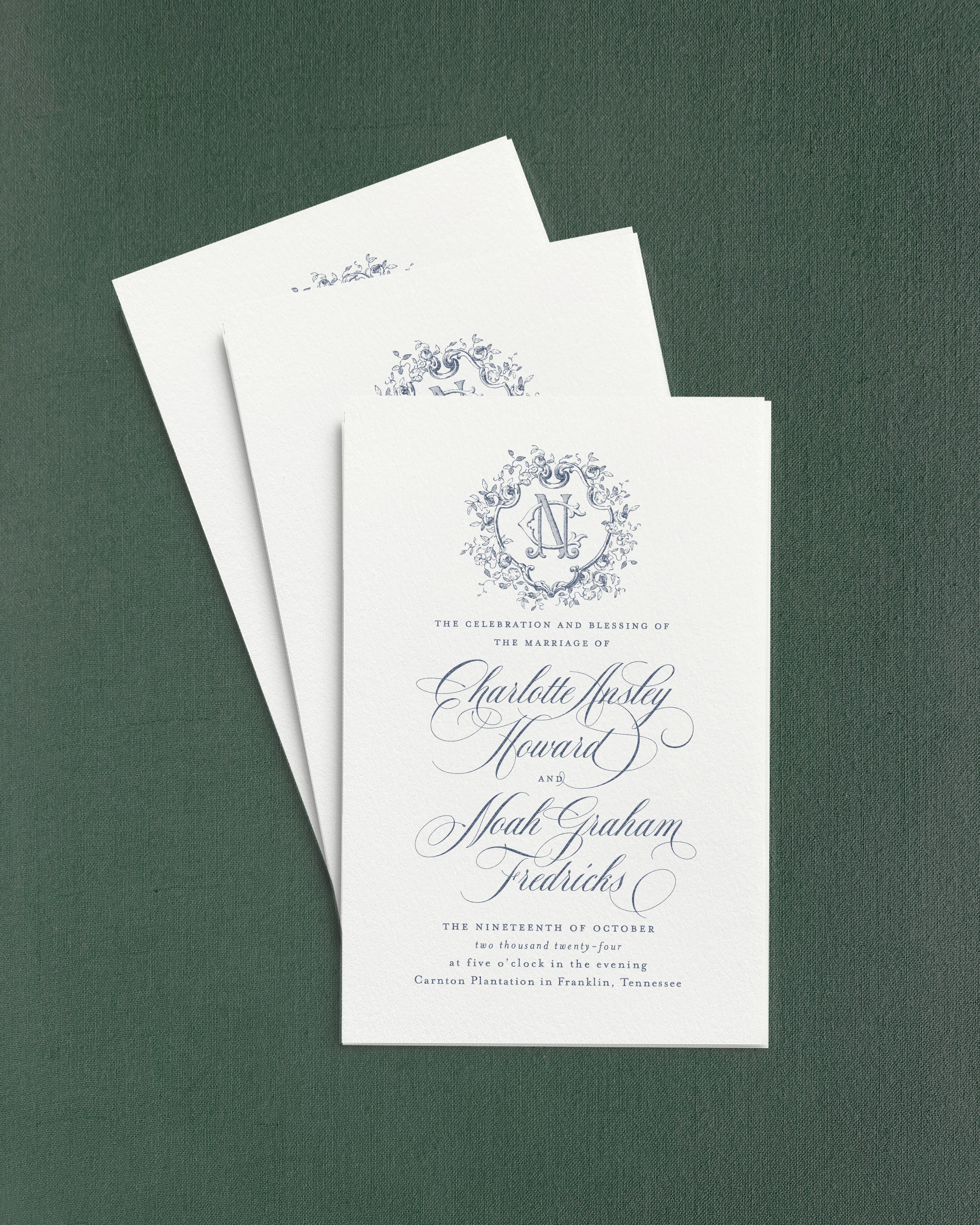 Folded Program Insert Folded Programs – Empress Stationery