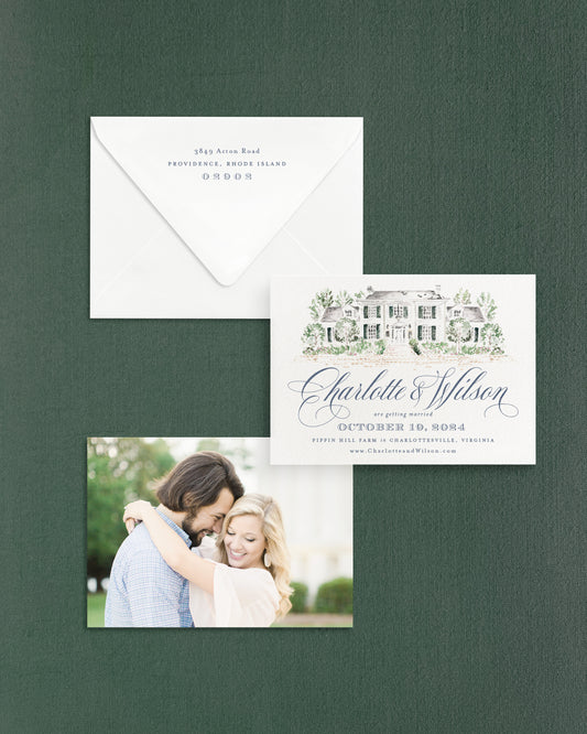 Charlotte Watercolor Save the Date No. 2
