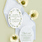 Emmeline Blue Floral Oval Save the Date