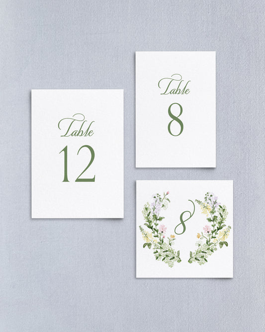 Emmeline Table Numbers