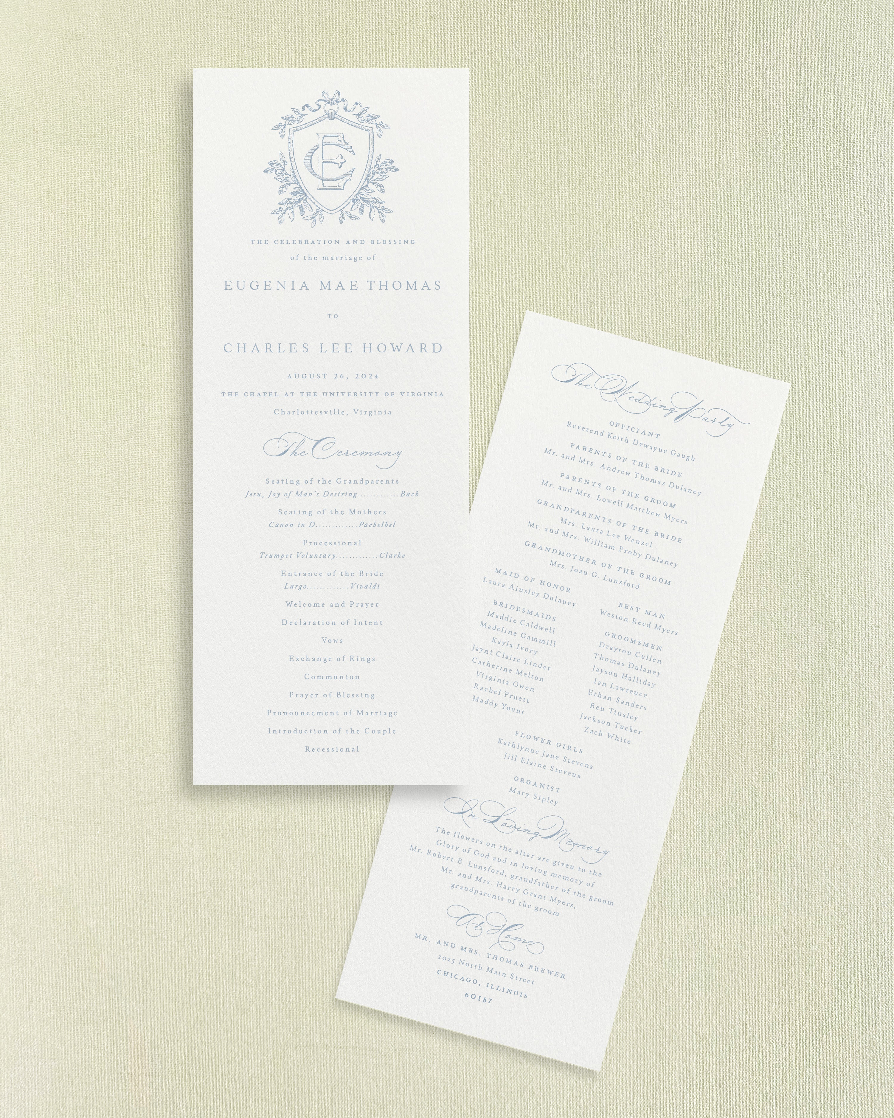 Wedding program stationery | Honestweddingadvice.com