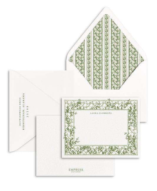 Green Garden Trellis Note Set