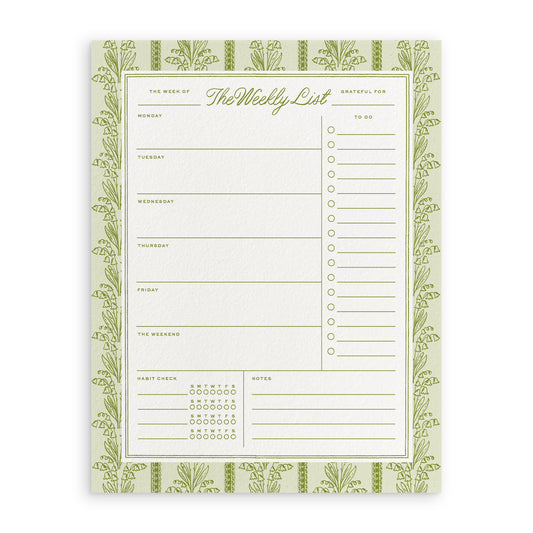 Bellflower Large Agenda Notepad