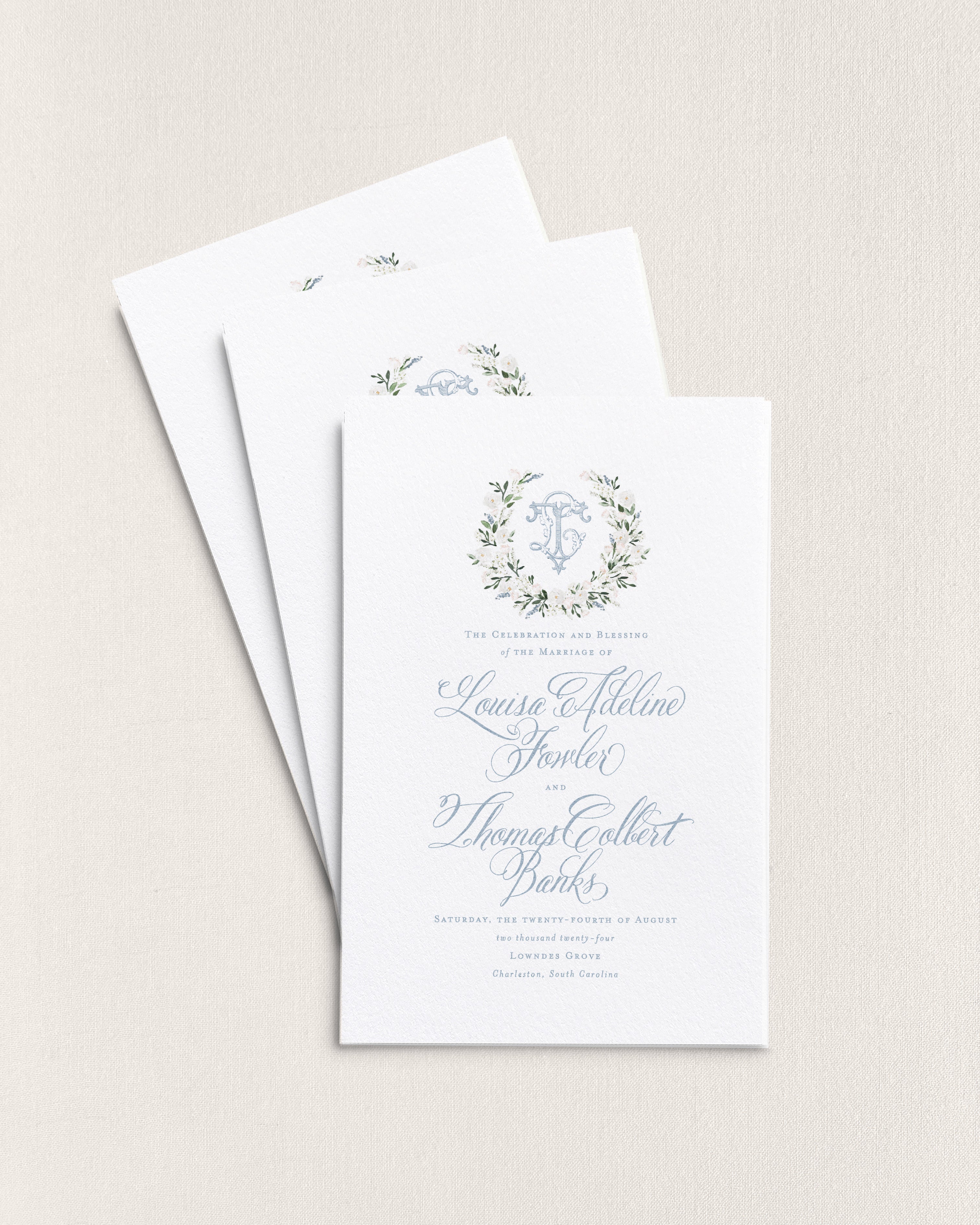Folded Program Insert Folded Programs – Empress Stationery