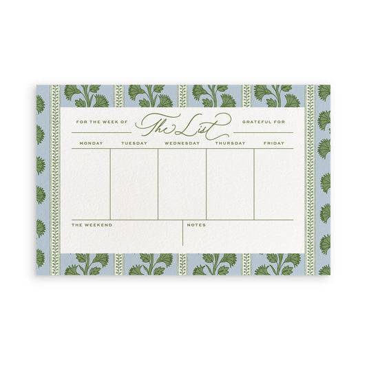 Gwendolyn Toile Weekly Agenda Notepad