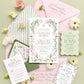 Pink and Green Emmeline Invitation Suite