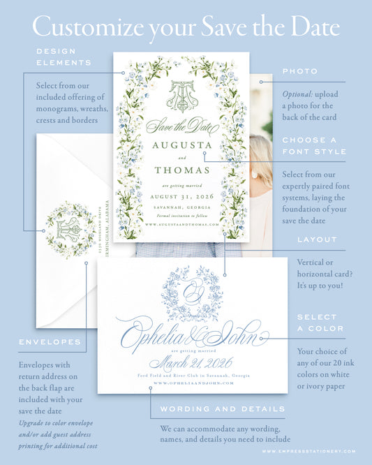 Traditional Semi-Custom Save the Date