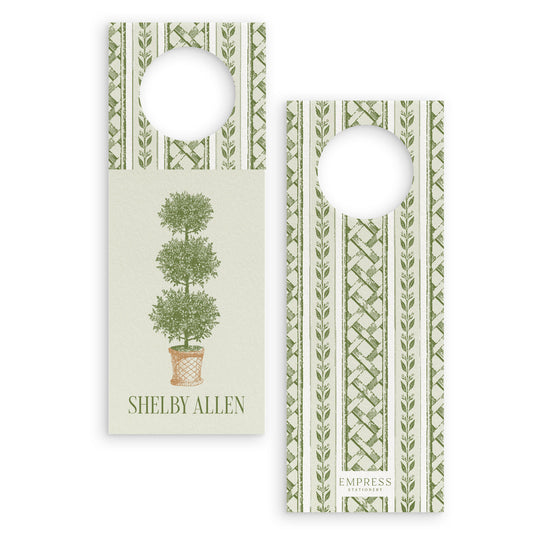 Garden Trellis Personalized Bottle Gift Tag
