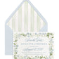 Luxury blue floral save the dates featuring hand-painted watercolor flowers, premium cardstock, and coordinating envelope liners for elegant weddings.