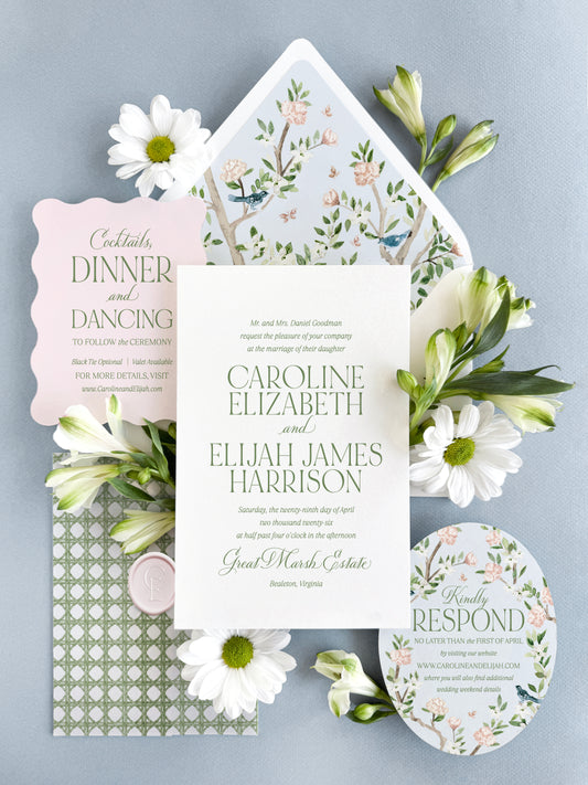 Emmeline Blossom Branch Invitation Suite