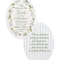 Greta Blue Floral Oval Save the Date