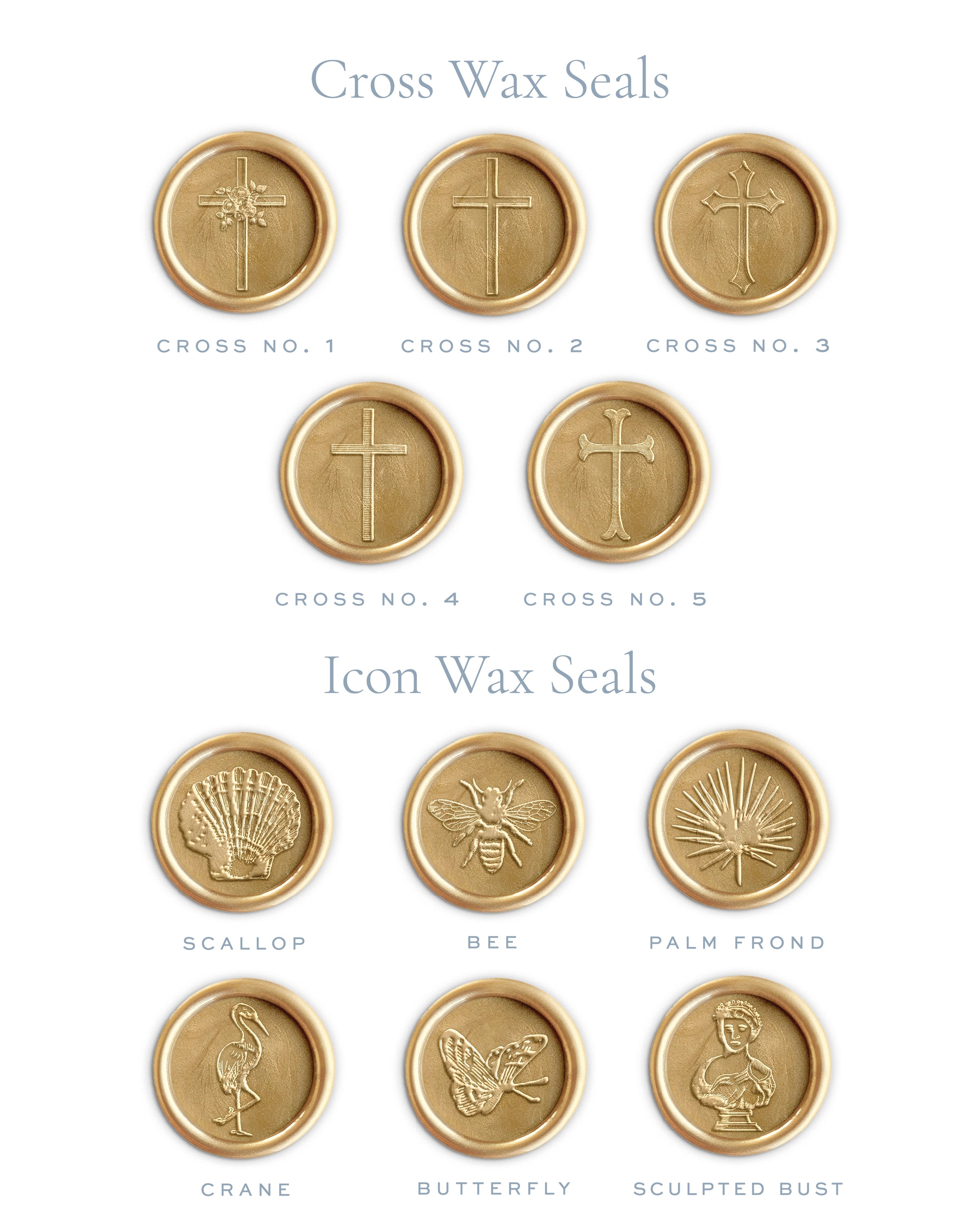 50 Pcs Gold Wax Seal Stickers, Gold Adhesive Envelope Sealing
