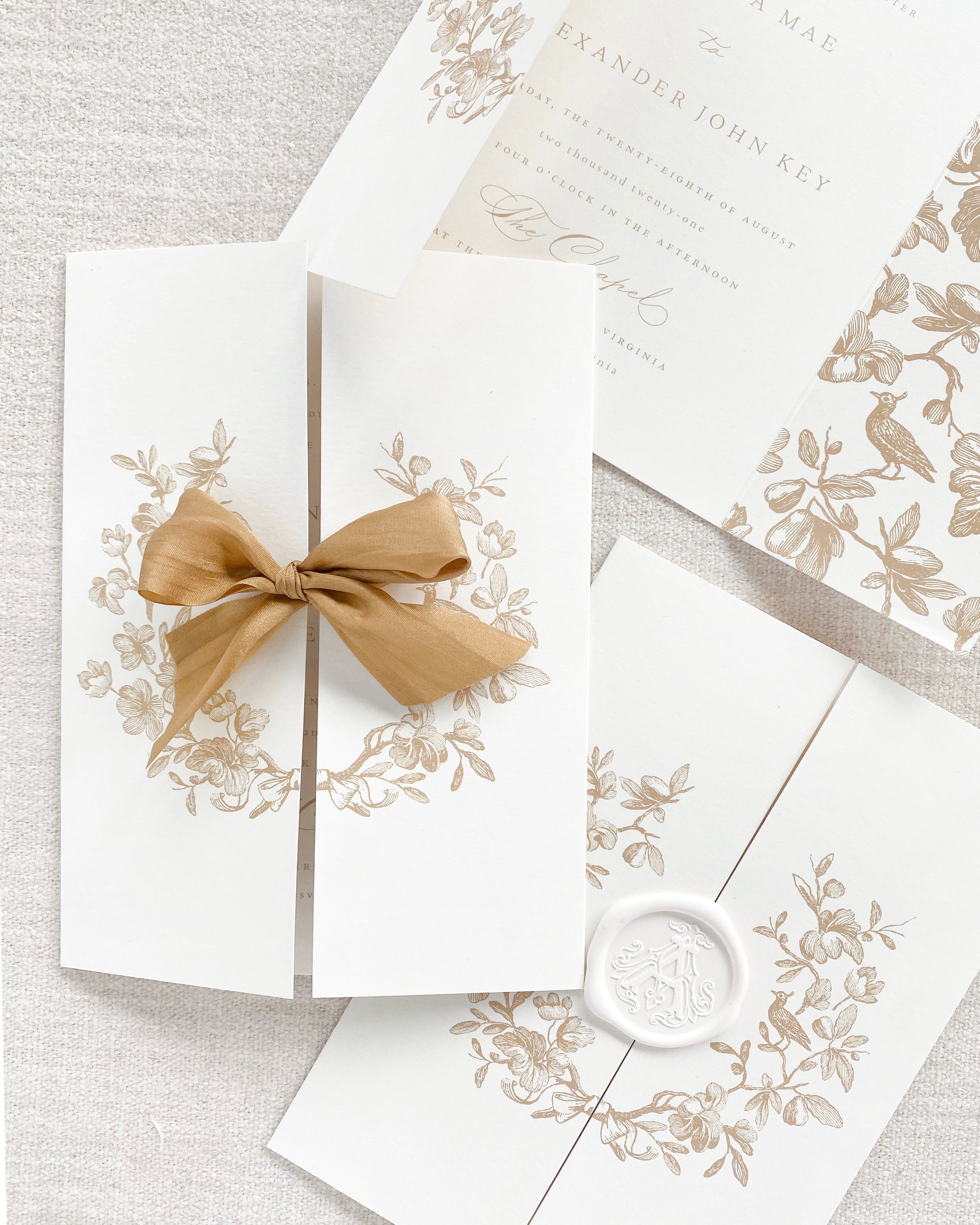 Invitation Foldable Folding Invitation Cards Eucalyptus Tri Fold Invitations £1.75