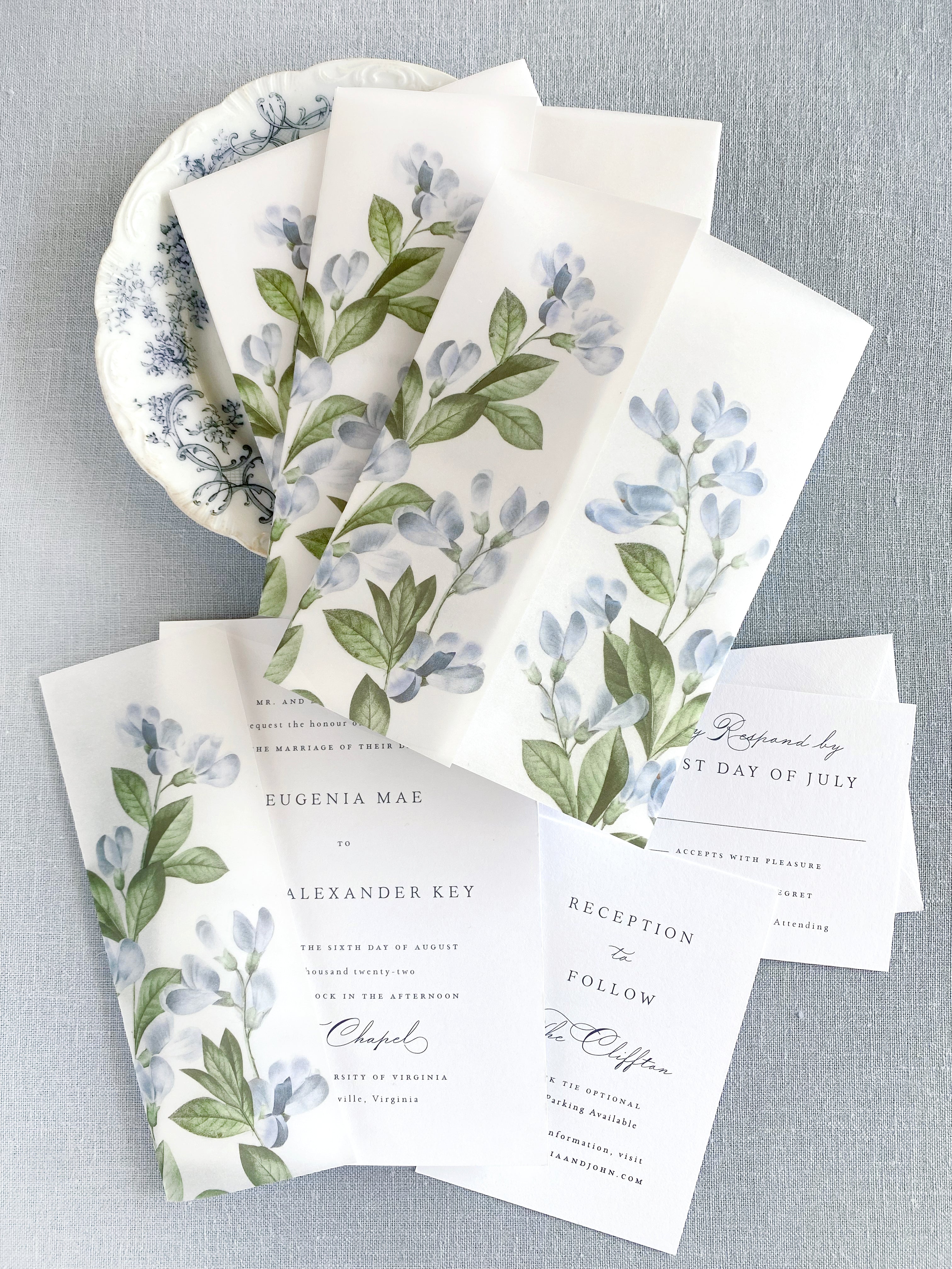Egret Garden Wedding Invitation